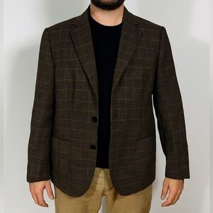 Kiton Wilkes Bashford Wool Glen Plaid Sport Coat Blazer Italy PLEASE READ